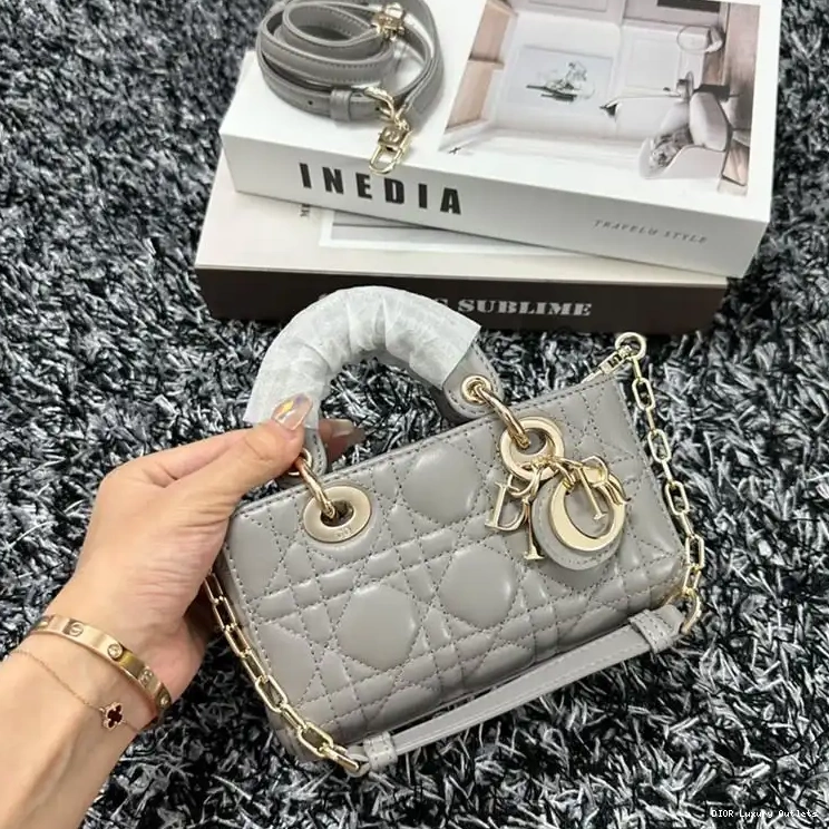 Grey Lady Cannage Bag Lambskin Micro D-Joy 0506 Luxury